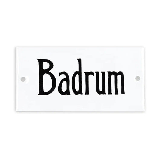 Skylt Badrum